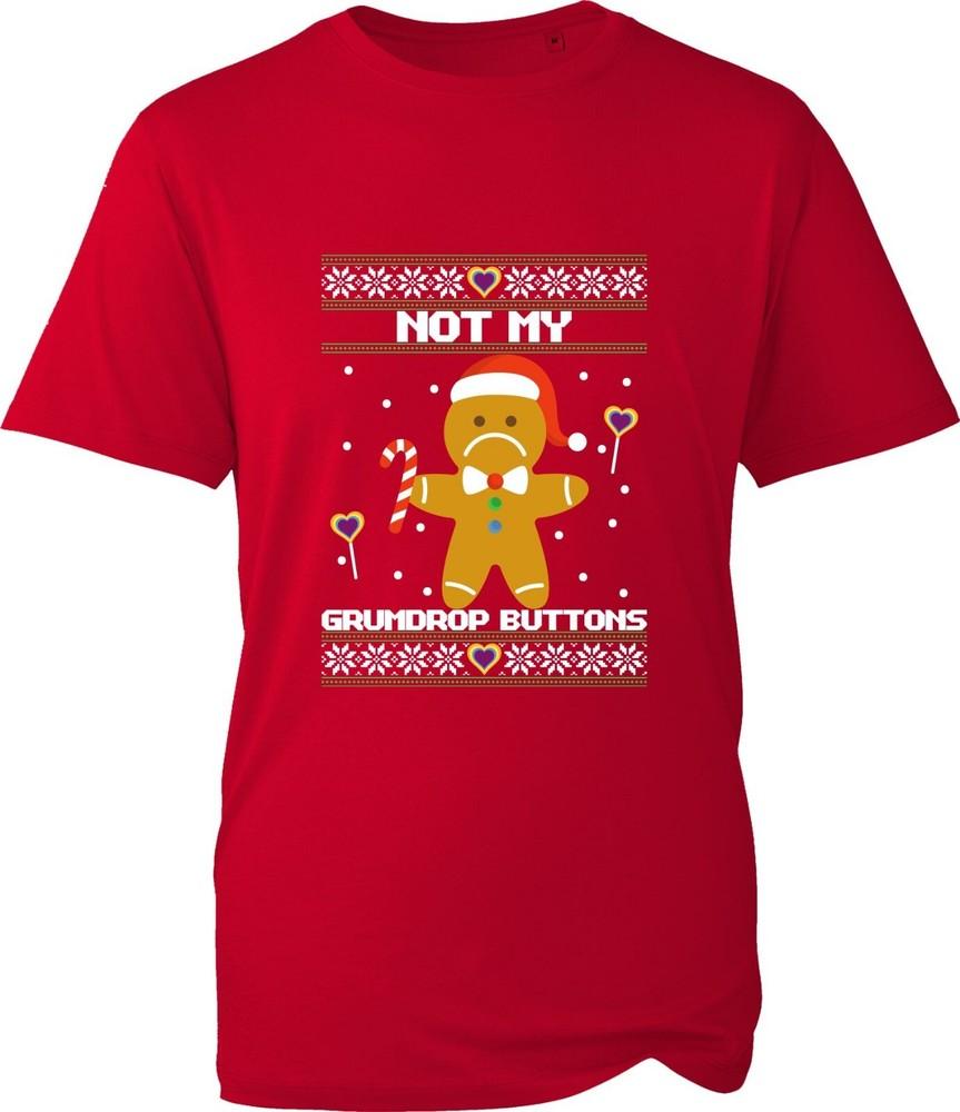 Gingerbread Unisex Christmas TShirt Not My Gumdrop Buttons Xmas Gingers Gift Top S