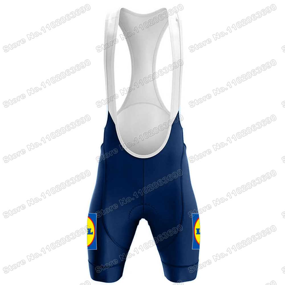 Tým Lidl Cyklistický dres Set Mistr světa Cyklistické oblečení Pánské Krátký rukáv Sestava Silniční kolo Dres Oblek Cyklistické kraťasy s laclem