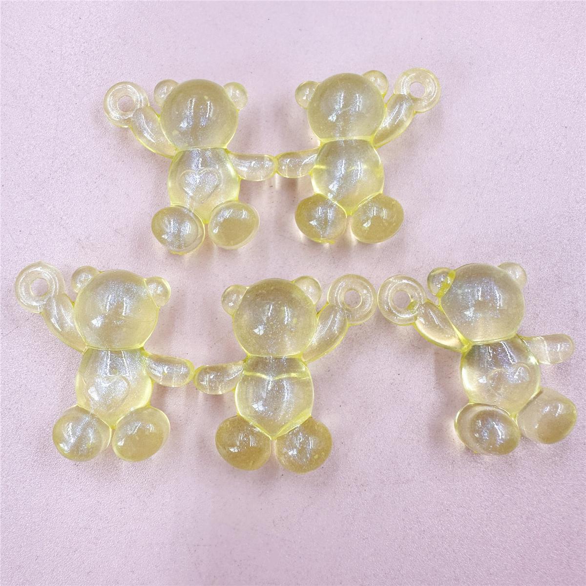 

33,3*31,6 мм модный развевающийся медведь 5 шт. «сделай сам» для изготовления ювелирных изделий кулон прозрачный акриловый материал ручной работы жёлтый