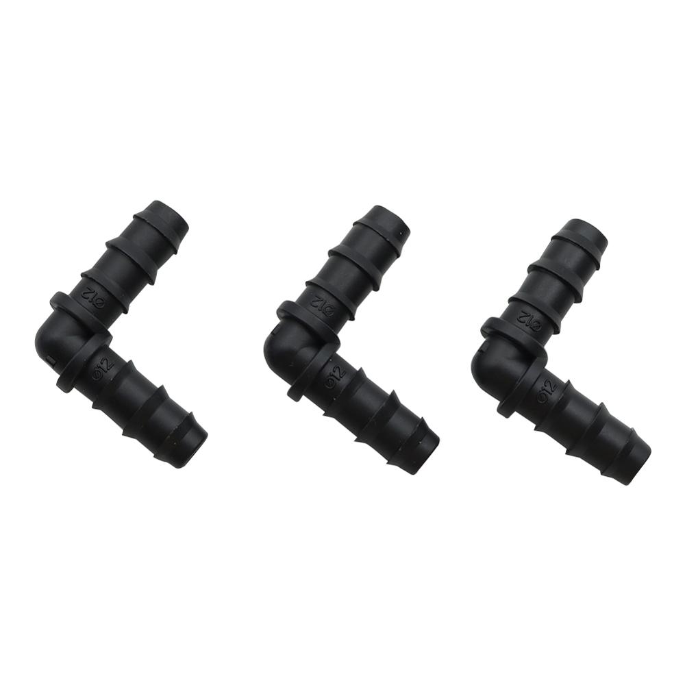 50 Pezzi Connettori a Gomito Barbati da 8 mm DN12 Giunto a Gomito Retto Connettore Tubo Irrigazione a Goccia Giardino Agricoltura Divisori per Tubi Flessibili