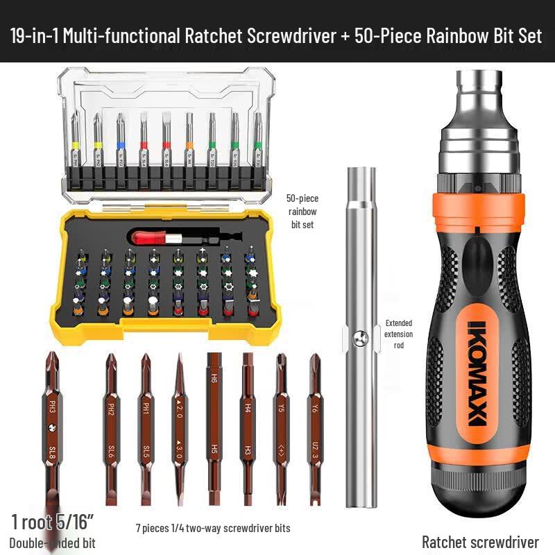 Brangdy 50-Piece Multi-functional Ratchet Screwdriver Set