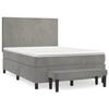 Maison Exclusive - Rete a doghe per letto e materasso Grigio chiaro 140x190cm Velluto