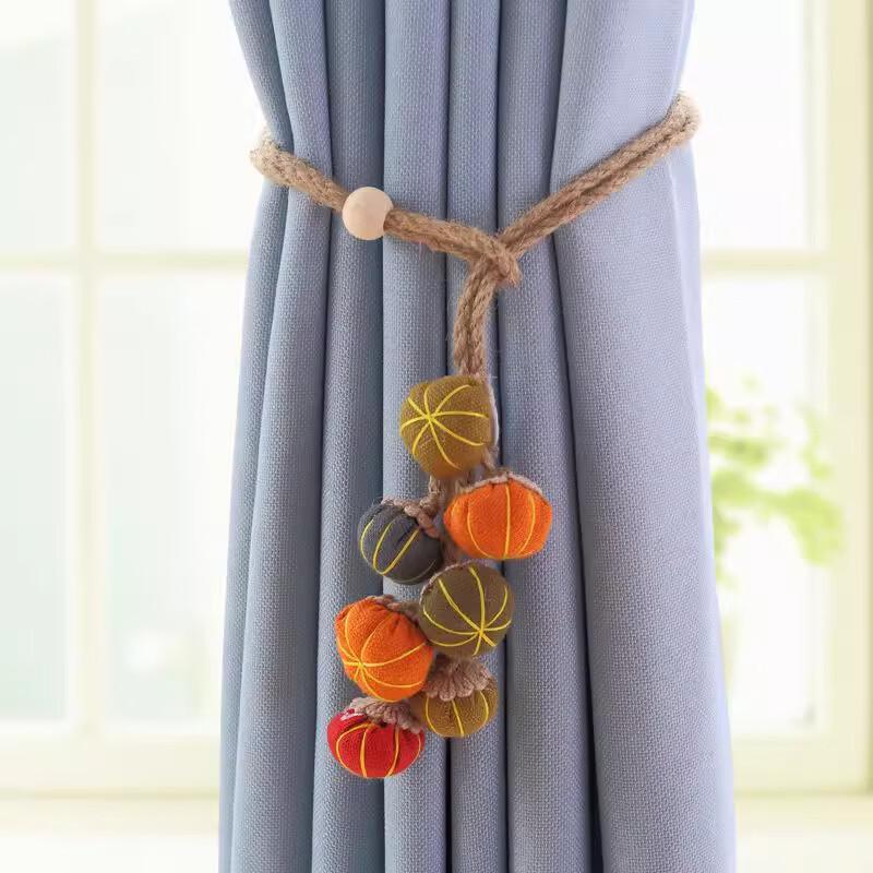 Fabric Pumpkin Curtain Tiebacks