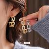 Gold-Plated Silver C-Shaped Horseshoe Buckle Earrings - Elegant Luxury Fashion for Women