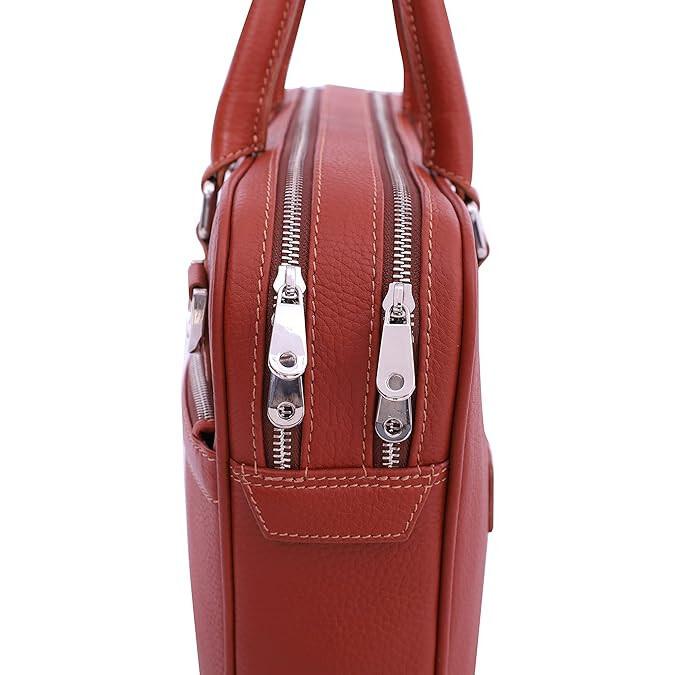 RSINC Handmade Genuine Leather 15.6 Inch Laptop Bag for Men | Dual Compartment B0BW49T5GD - Vinata