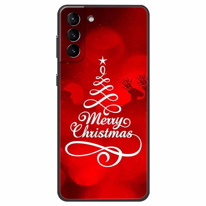 Christmas Case For Samsung S21 Plus Case S21 FE Silicone Soft TPU Cover for Samsung Galaxy S21 / S21 Ultra FE + 5G Case New Year