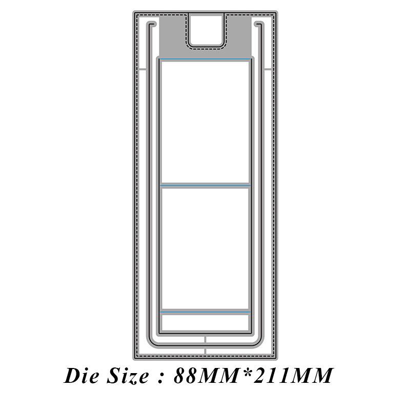 

2410 Long Frame Metal Carbon Steel Die-Cutting Mold DIY Tool - June New Arrival 88x211mm 21g/pc серебряный
