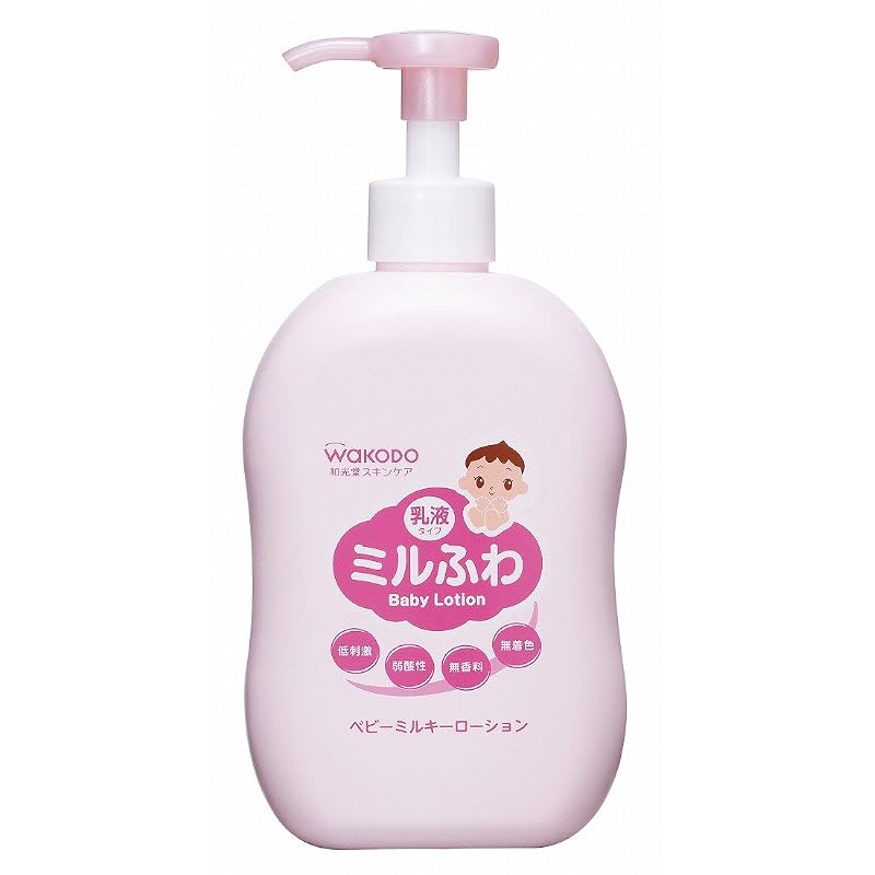 Wakodo Milfuwa Low Irritation Baby Milky Lotion Pump Type 300mL