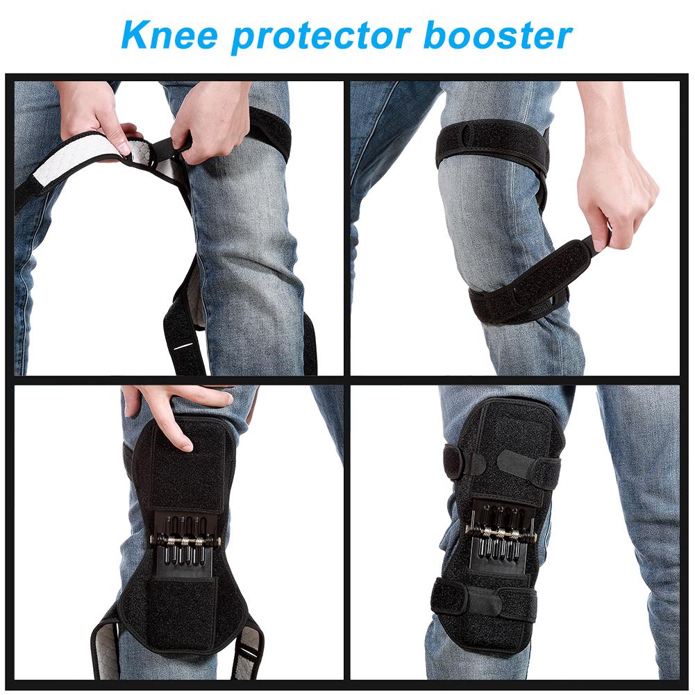 Practical Portable Knee Booster Pad Rebound Spring Force Excellent Quality Safety Material Joint Support Climbing Kneepad