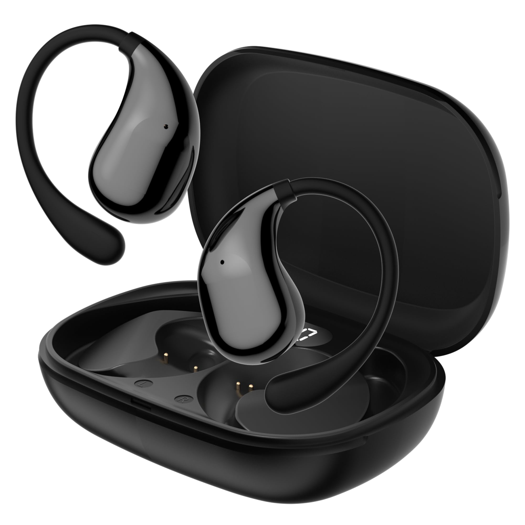 

Wireless Earbuds [2025 Ear-Hook Earphones with Bluetooth 5.4] Evolution of Bone Conduction, Air Conduction, No Ear Blockage, Sound Leakage