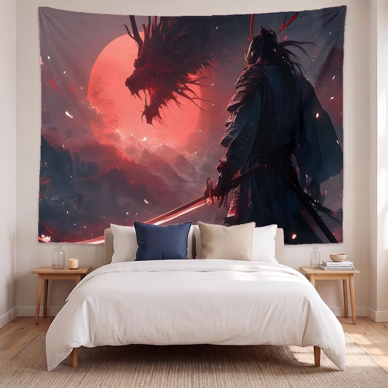 Samurai (1) Art Wall Hanging Tapestry for Home Bedroom Living Room Decor Great Gift Idea
