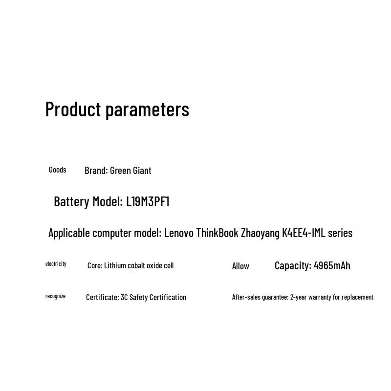 Llano Replacement Battery for Lenovo ThinkBook & Zhaoyang Laptops