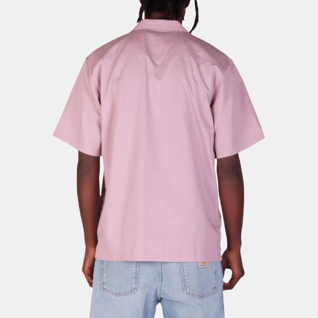 Carhartt WIP Logo Button Short Sleeve Shirt Men shirts Pink I031465-2QS-XX