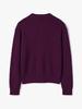 Leumadeu Rough Yarn Round Cardigan - Purple