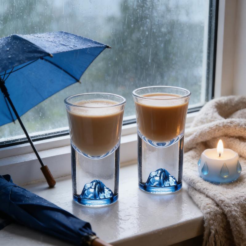 2pcs High End Gold Baijiu Cup Thick Glass Strong Wine Glass Chinese Style Drinking Utensils Suitable for New Year Gift Giving