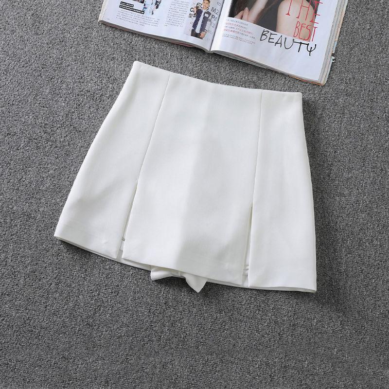 High Waist Black A-Line Skort - Spring/Summer 2022 Fashion Anti-Exposure Versatile Design