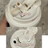 550Ml Cute Stainless Steel 316 Insulated Mug With Floral Design Portable Insulated Coffee Cup Equipped With A Carrying Rope
