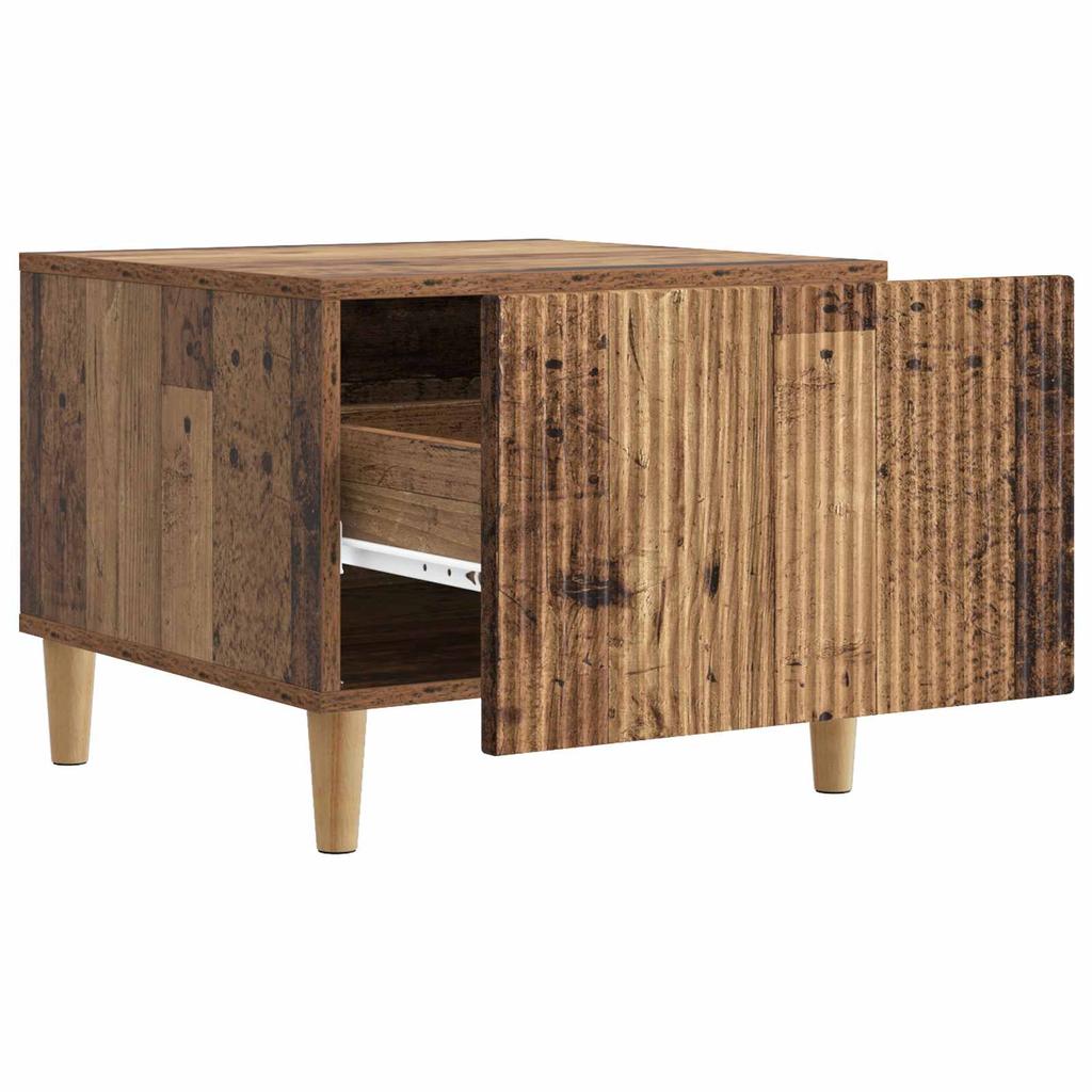 Coffee Table with Drawers Reclaimed Wood Look 49 x 50 x 40 cm Particleboard