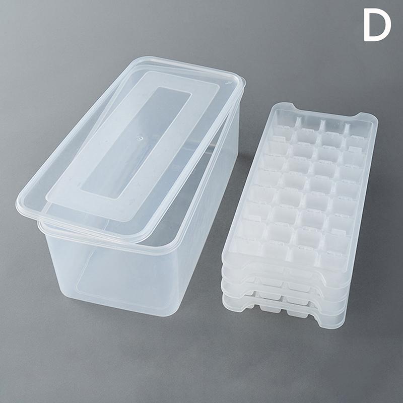 Food Grade Pp Ice Cube Mold Trays 36/72/144 Ice Cube Trays Reusable Ice Tray With Lid Super Easy Release Ice Cube Molds