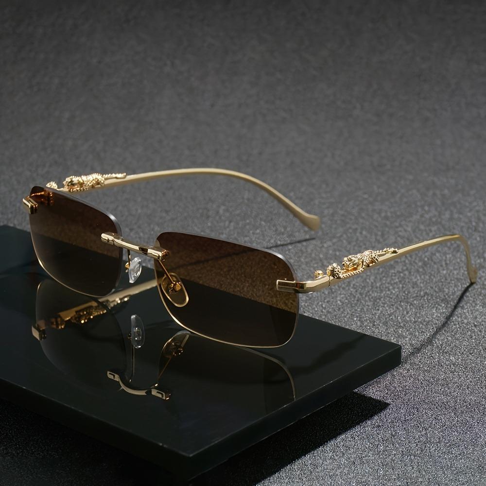 Narrow Fashion Glasses for Men Women Trendy Rectangle Metal Frame Classic Shades Decorative Eyewear