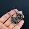 Malachite Earrings, 999 Copper Wire Wrapped Jewelry, Gift For Women Handmade Earrings Gemstone Jewelry