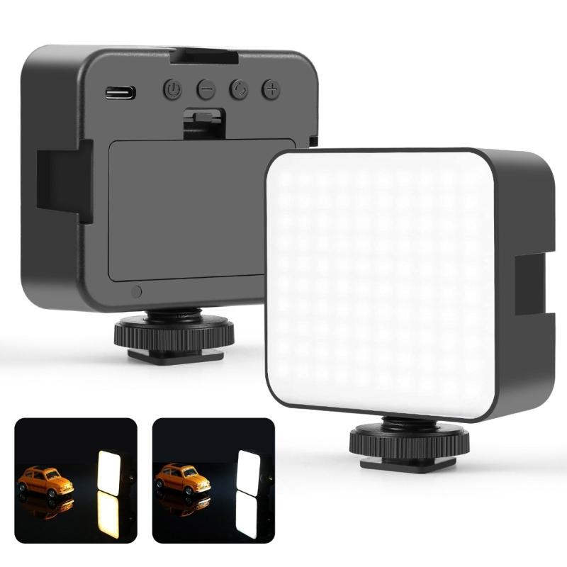 100 LED Mini Portable Photography Light 2900 6500K Adjustable Brightness 240LM USB C/2A Battery Power For Macro Video