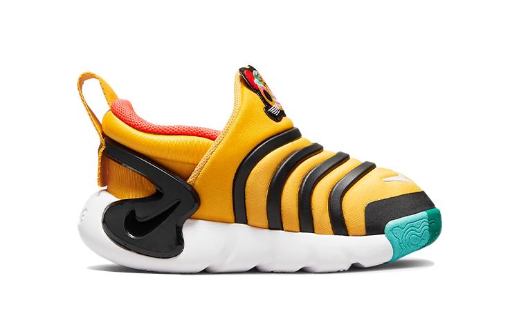 Nike Dynamo GO FlyEase SE Caterpillar Slip Resistant Low Top Sports Casual Shoes Yellow Infant And Toddler DR0271-700