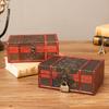 Wooden Storage Antique Box With Lock For Jewelry Cosmetics Decorations Home