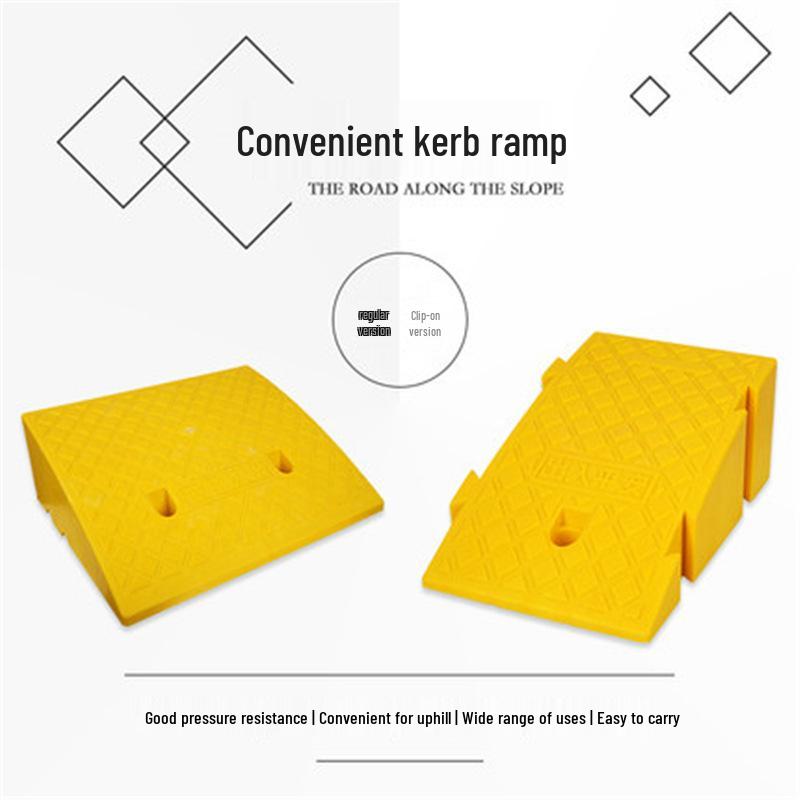 Plastic Car Ramp: Slope Triangle Speed Bump for Curb and Road Edge Climbing