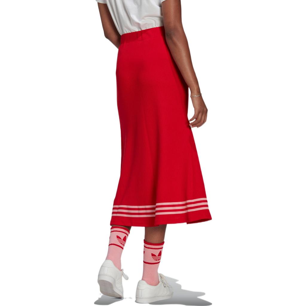 adidas Originals Knit Midi Skirt Vivid Red Women IB2022