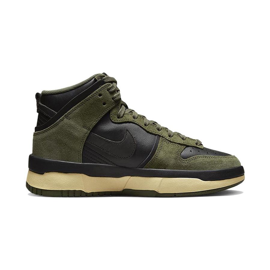 Nike Dunk High Up Medium Olive Black Velvet Brown Wolf Grey Women's DH3718-200