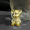 3D Long-Eared Electroplated Rabbit and Ferocious Bear Ornament
