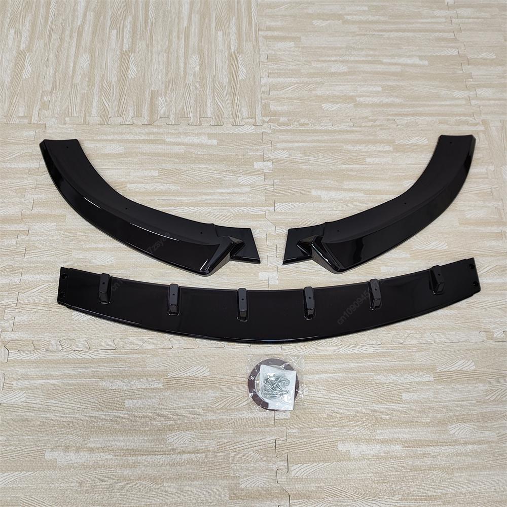 

3Pcs Car Front Bumper Lip Spoiler Splitter Diffuser For Mercedes Benz E Class W213 E63 AMG 2016-2020 Bodykit Tuning Gloss Blcak