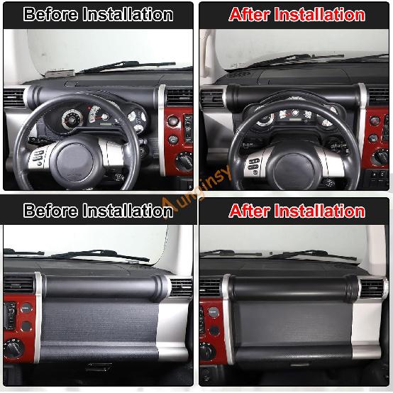 Aunginsy Car Center Console Dashboard Panel Trim Cover Fit for Toyot@a FJ Cruiser 2007-2021 Car Dashboard Dial Panel Cylindrical Trim Frame Dial