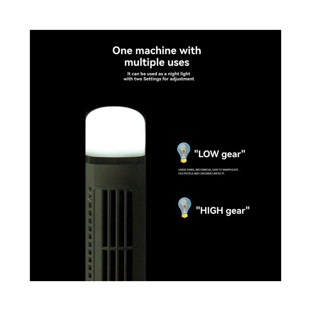 Ventilatore a Torre LED 2 Velocità Stand Ventilatore a Torre Elettrico Portatile da Pavimento per Soggiorno Camera da Letto Bianco
