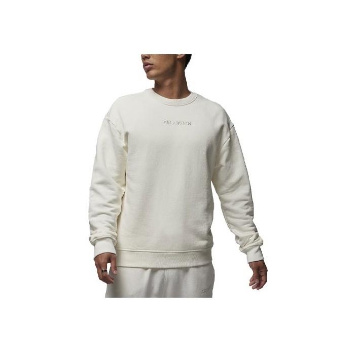 Jordan Air  1 Solid Color Letter Logo Crew Neck Long Sleeve Sweatshirt Men Tops Off-White FJ7789-133