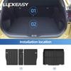 LUCKEASY Left Drive for Toyota Yaris Cross 2022 -2026 TPE Car Floor Mats Trunk Pad Backrest Liner Interior Accessories Black