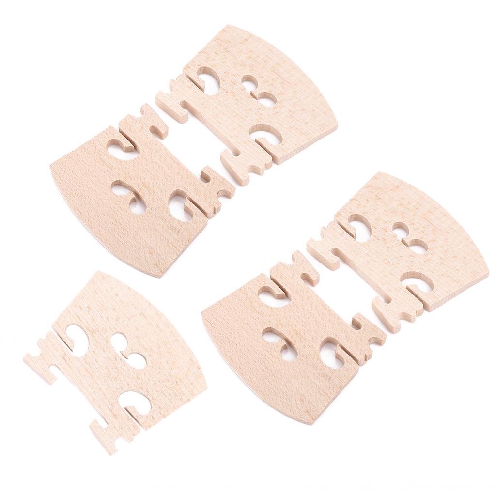 5Pcs Maple Wood Violin Bridges Parts Instrument Fitting Accessory for 4 4 Size Violin