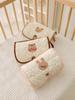 Korean Quilted Breathable Cotton Embroidered Newborn Waterproof Diaper Pad & Bag