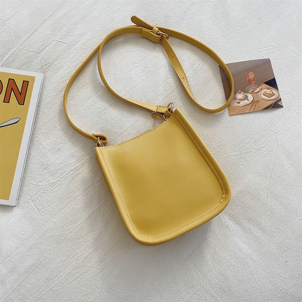 Accessory PU Leather Shoulder Bag Square Bag Zipper Crossbody Bag Versatile Lightweight Handbag Outdoor
