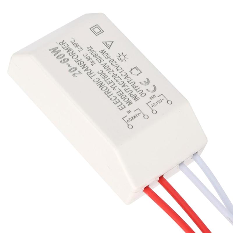 220V to 12V Electronic Transformer AC 220V To 12V 20-60W Halogen Light LED Driver Power Supply Transformer Dimming