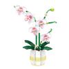 Golden Orchid Preserved Flower Bouquet Building Kit - Small Particle Assembly Display Toy for Girls.