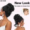 MERISIHAIR Synthetisch, 2 Stile, klassisch, zerzaust, Hochsteckfrisur, elastisch, unordentlicher Dutt, Haargummis, gefälschter Haarknoten, Donut, Pferdeschwanz, Haarknoten, Zubehör für Frauen, den täglichen Gebrauch