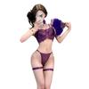 Sex clothes, sexy lace splicing set, gathering perspective clothes, pure desire, flirting, abstinence