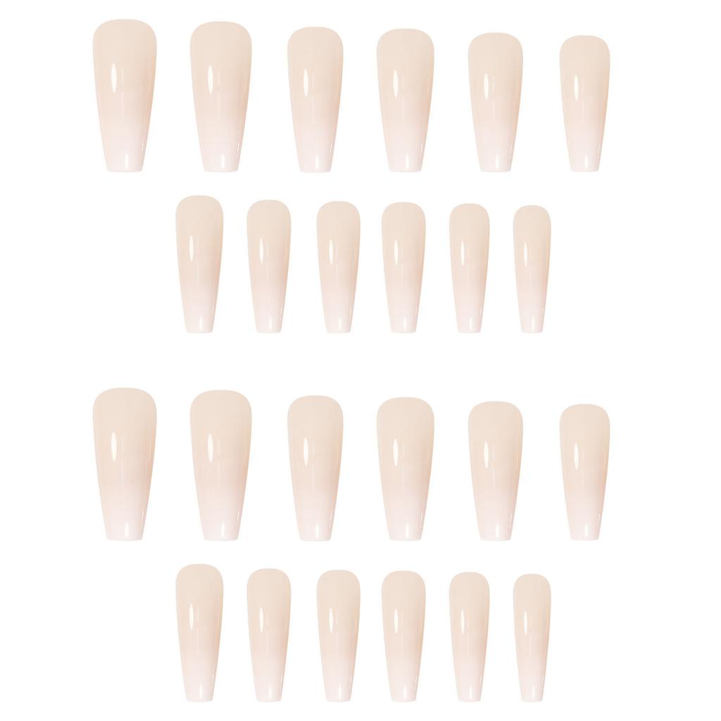 Jelly Gum Fake Nails with Skin Tone Gradient, Ballet Water Drops, Various Nail Tablets, Nail Art Patches, Wear Nail Box Packaging