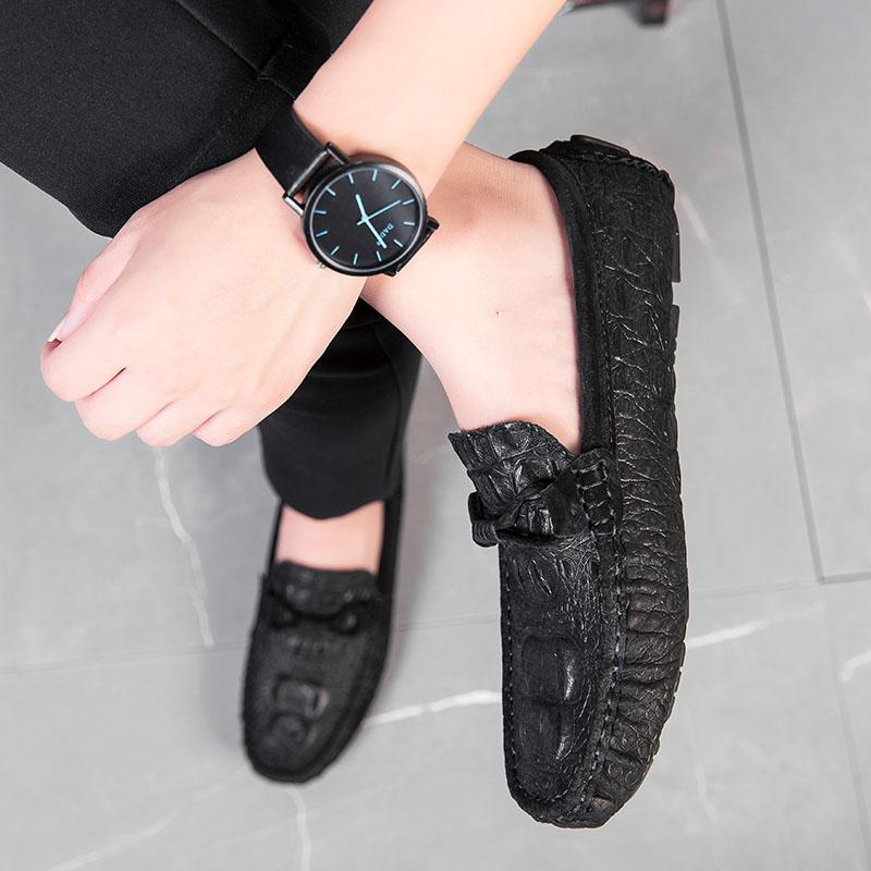 Suede Leather Penny Loafers Mens Flat Men Casual Shoes Slip-On Flats Soft Driving Shoes Man Moccasins Mocasines Hombre 2024