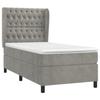 Sommier à lattes et matelas - Maison Exclusive - Velours gris clair - 90x200 cm - Tête de lit réglable