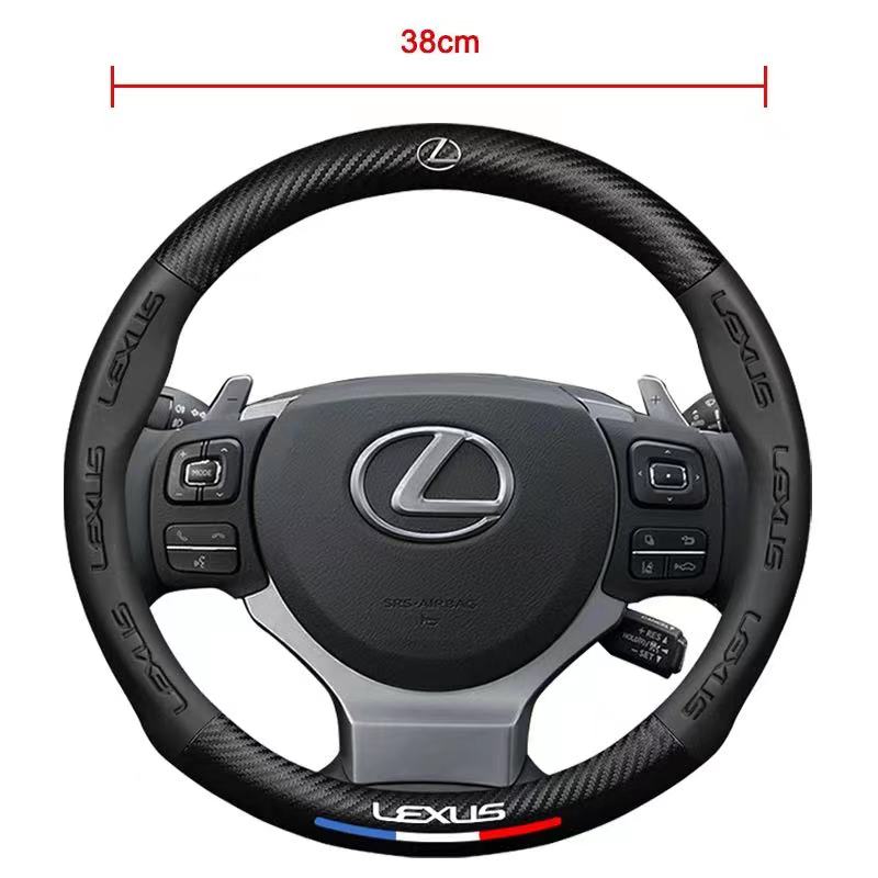Pokrowiec na kierownicę z włókna węglowego do samochodu Dla Lexus F Sport ES200 ES260 ES300 RX300 LS500h GS300 IS300 CT200h NX300 LX570 GX460 HS
