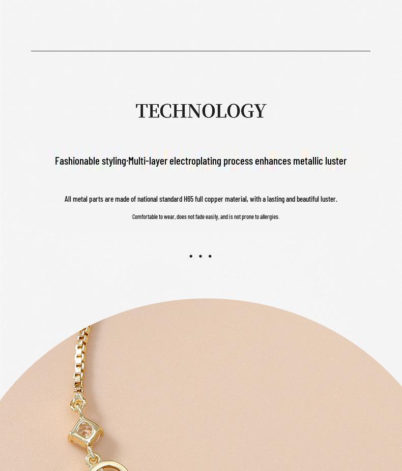 Auspicious Cloud Zircon 16K Gold Vintage Bracelet - Simple, Elegant, Trendy Bangle for Women.