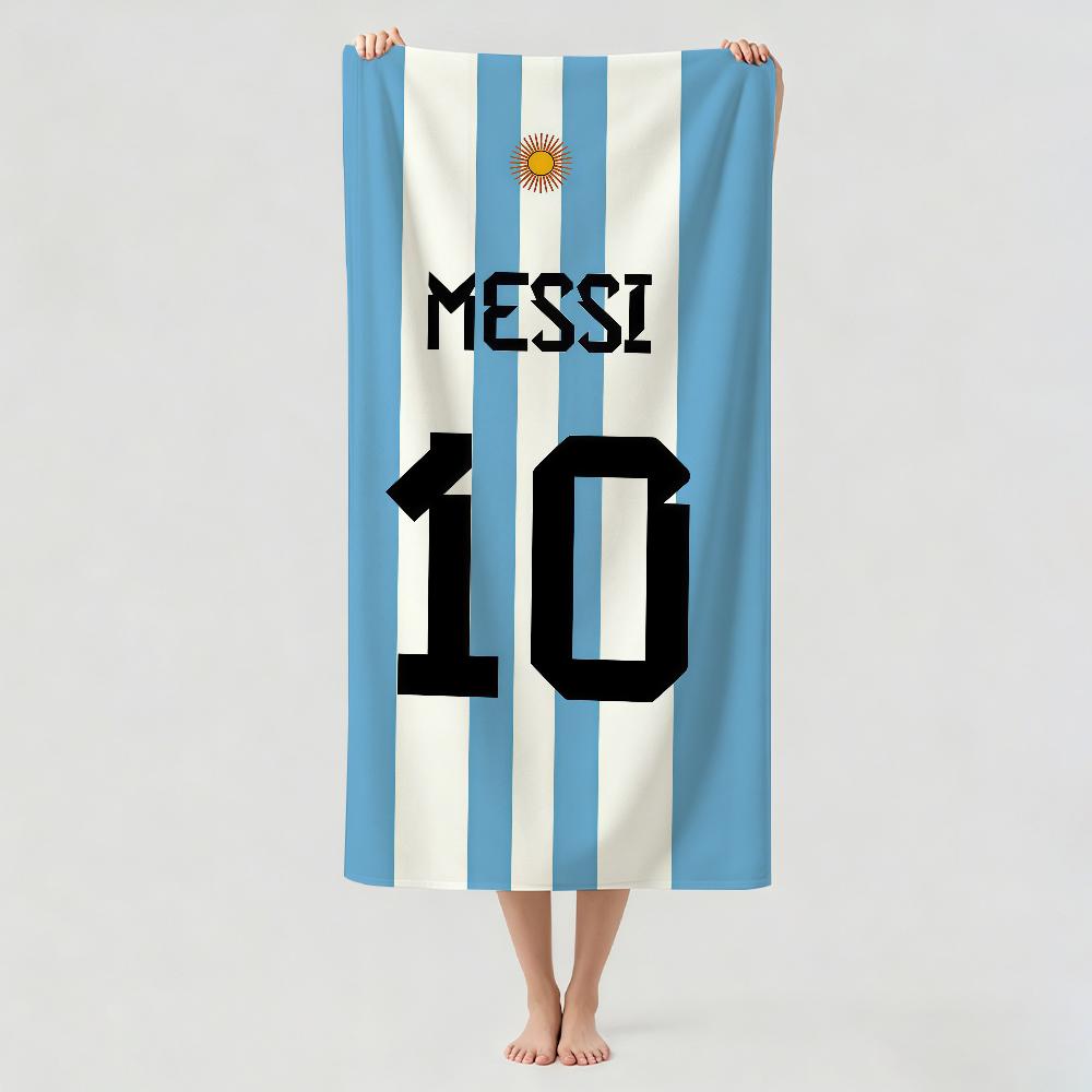 Modedruck M-Messi Handtuch Trockentuch Badehandtuch Anwendbar für Leichte Schwimmaktivitäten Camping Yoga Strand Ausflüge